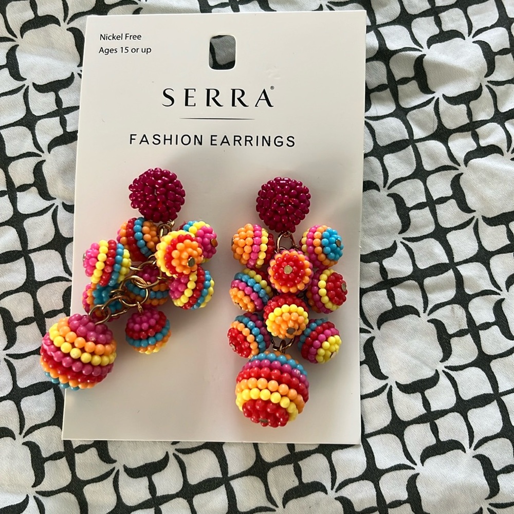 Serra Multicolor Beaded Fashion Earrings